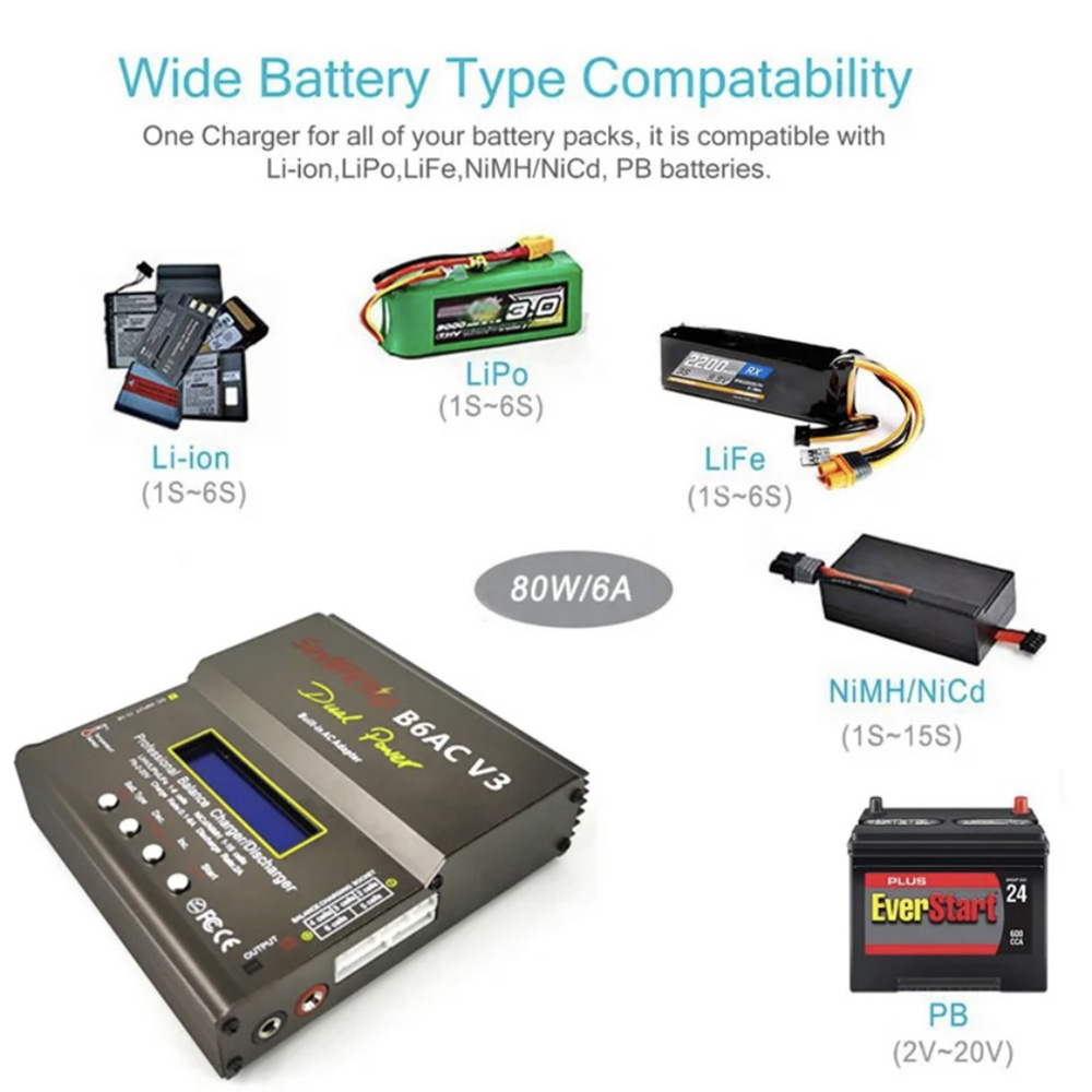 80W IMAX B6AC V3 Balancer-Lade – Rc Helicopter Charger Bewertung und Preis
